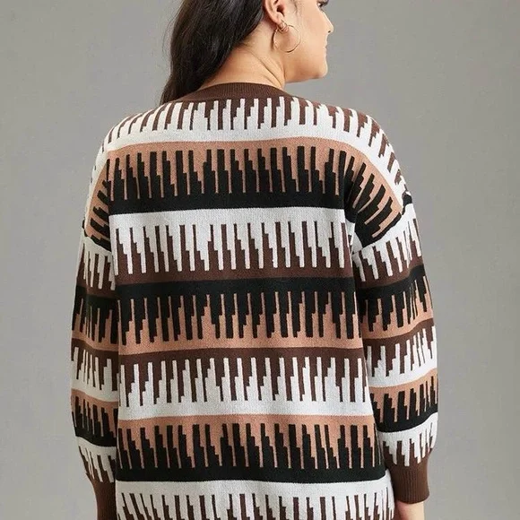 BloomChic Multicolor Geometric Sweater - Picture 8 of 10